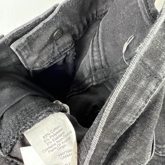 Madewell Tall 9" High-Riser Skinny Skinny Jeans in Black Frost Size 25 T T704 - Picture 11 of 11